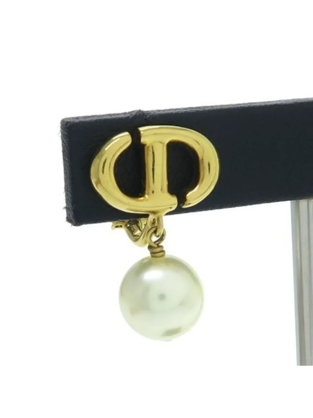 Dior CD Navy Clip Earrings